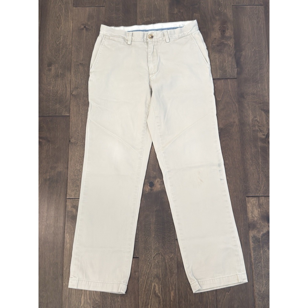 Ralph Lauren Mens 30X30 Khaki Classic Fit Flat Front Chino Dress Pants Trousers